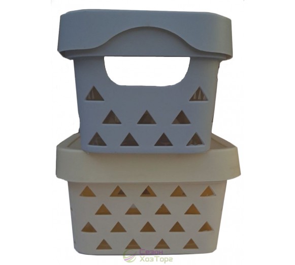 Корзина для хранения с крышкой №681 (22*17*12 см)